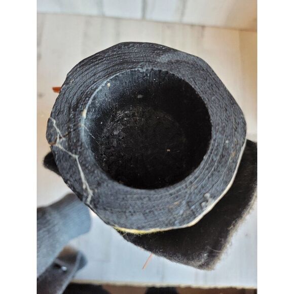 Wooden happy witch Black Cat Halloween Moon post vintage - Picture 10 of 11